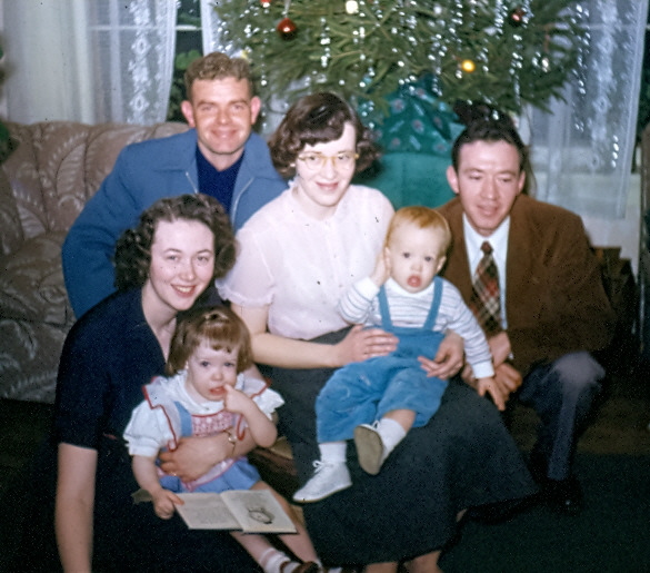 Top: Joe and Millie Hockey (holding Bill), John Shaw, Front: Jeannine Shaw (holding Kathy)